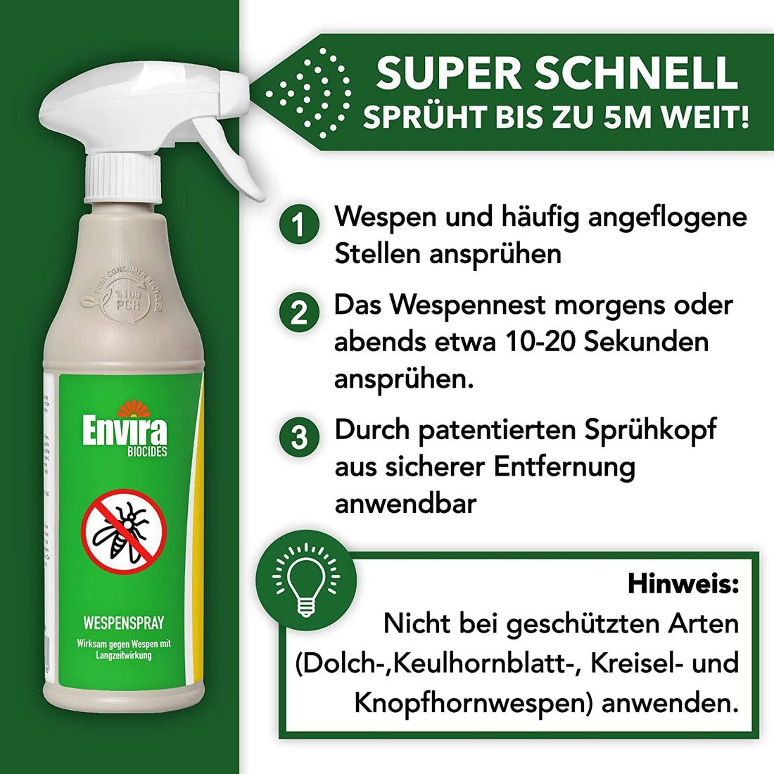 Envira Spray Anti-Guêpes avec Recharge