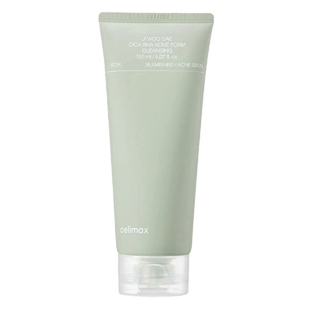 Mousse nettoyante Celimax Ji Woo Gae Cica BHA Acné dans un tube.