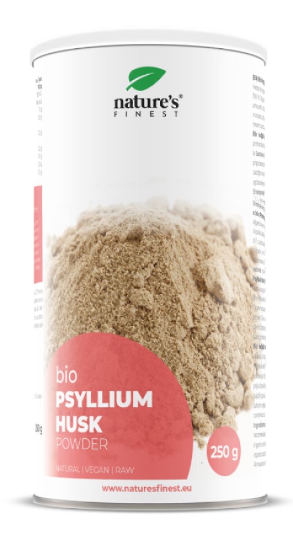 Nature's Finest Flohsamenschalen Pulver Bio : Boîte de poudre de tégument de psyllium, 250g.