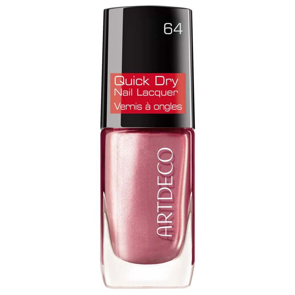 Artdeco Quick Dry Nail Lacquer, flacon de vernis à ongles rose, numéro 64.