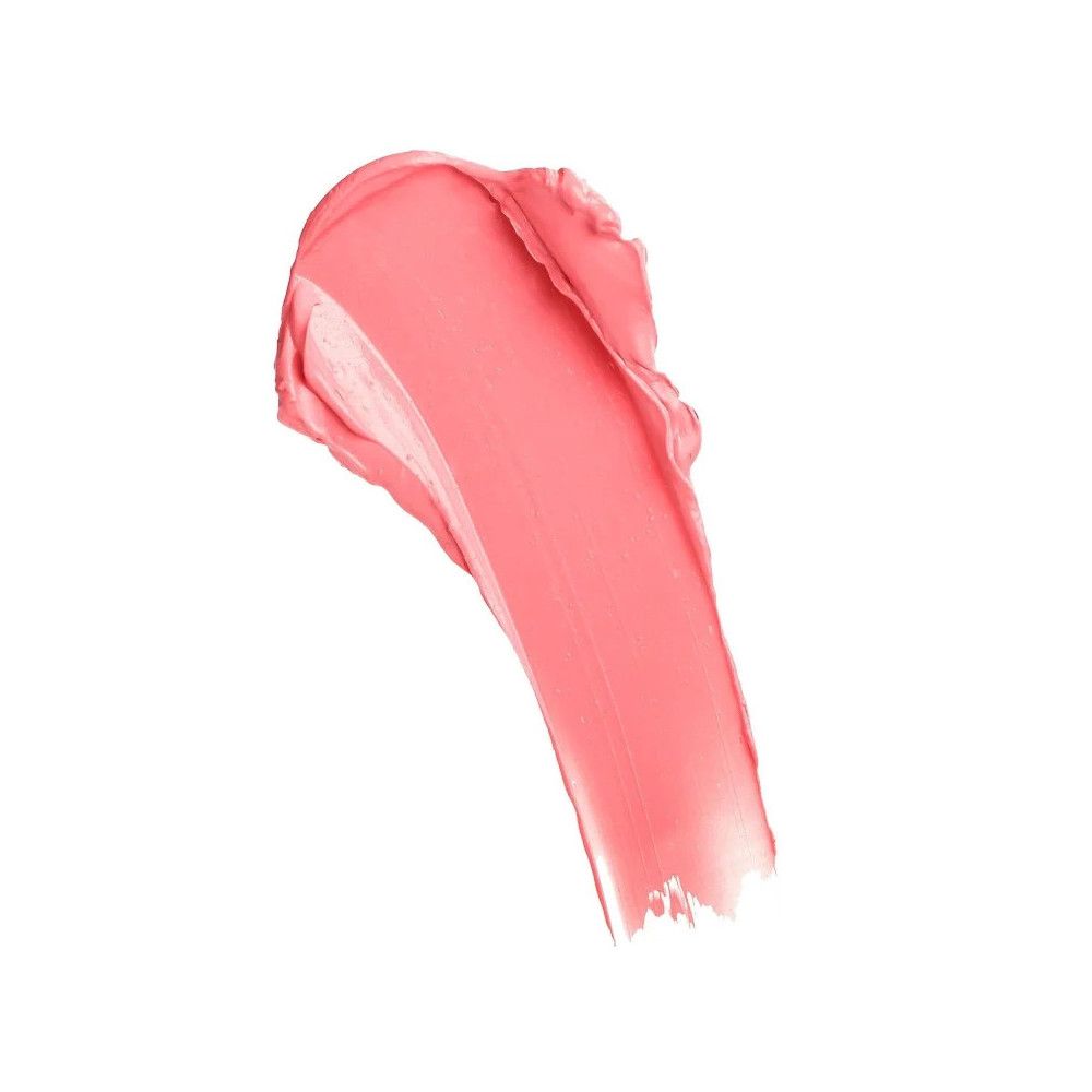 Roze lipstick veeg. Crème textuur. Op witte achtergrond.