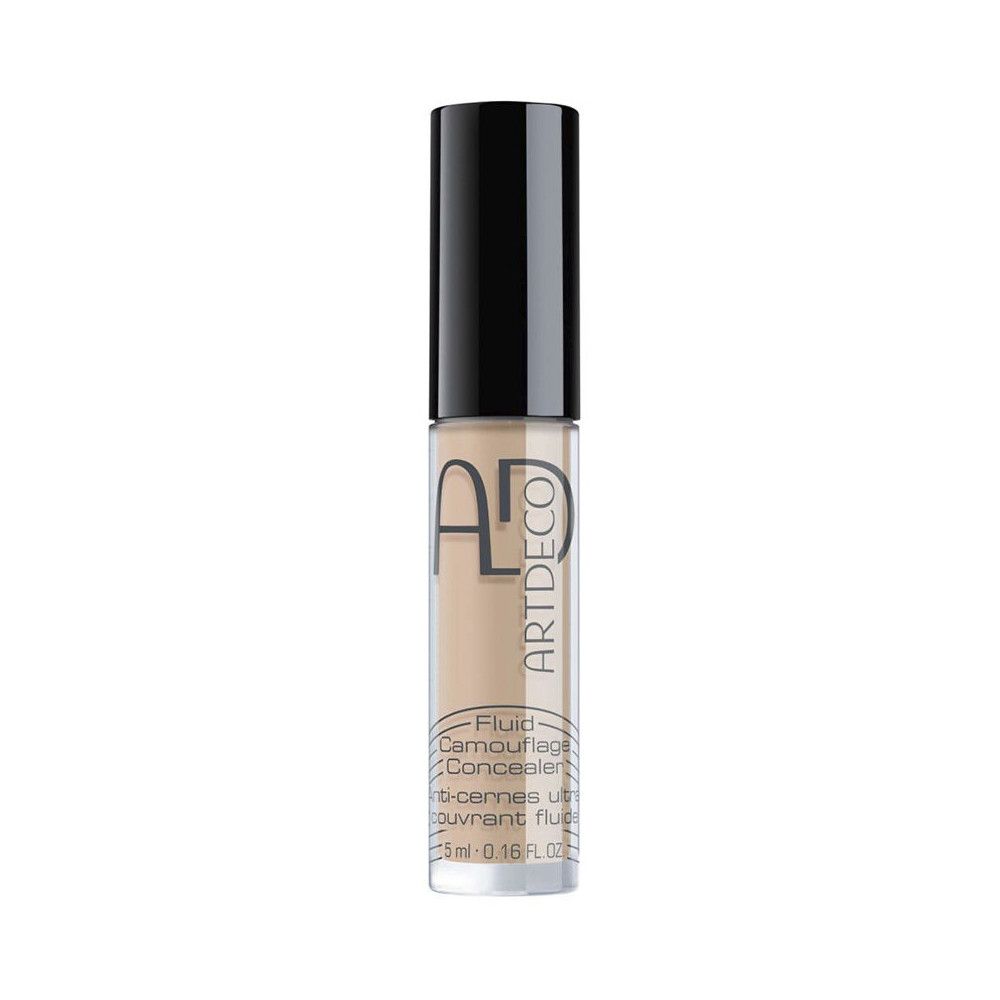 Artdeco Fluid Camouflage Concealer en beige clair avec capuchon noir.