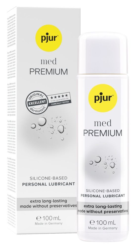 Emballage et flacon de lubrifiant pjur® MED Premium Glide, 100ml.