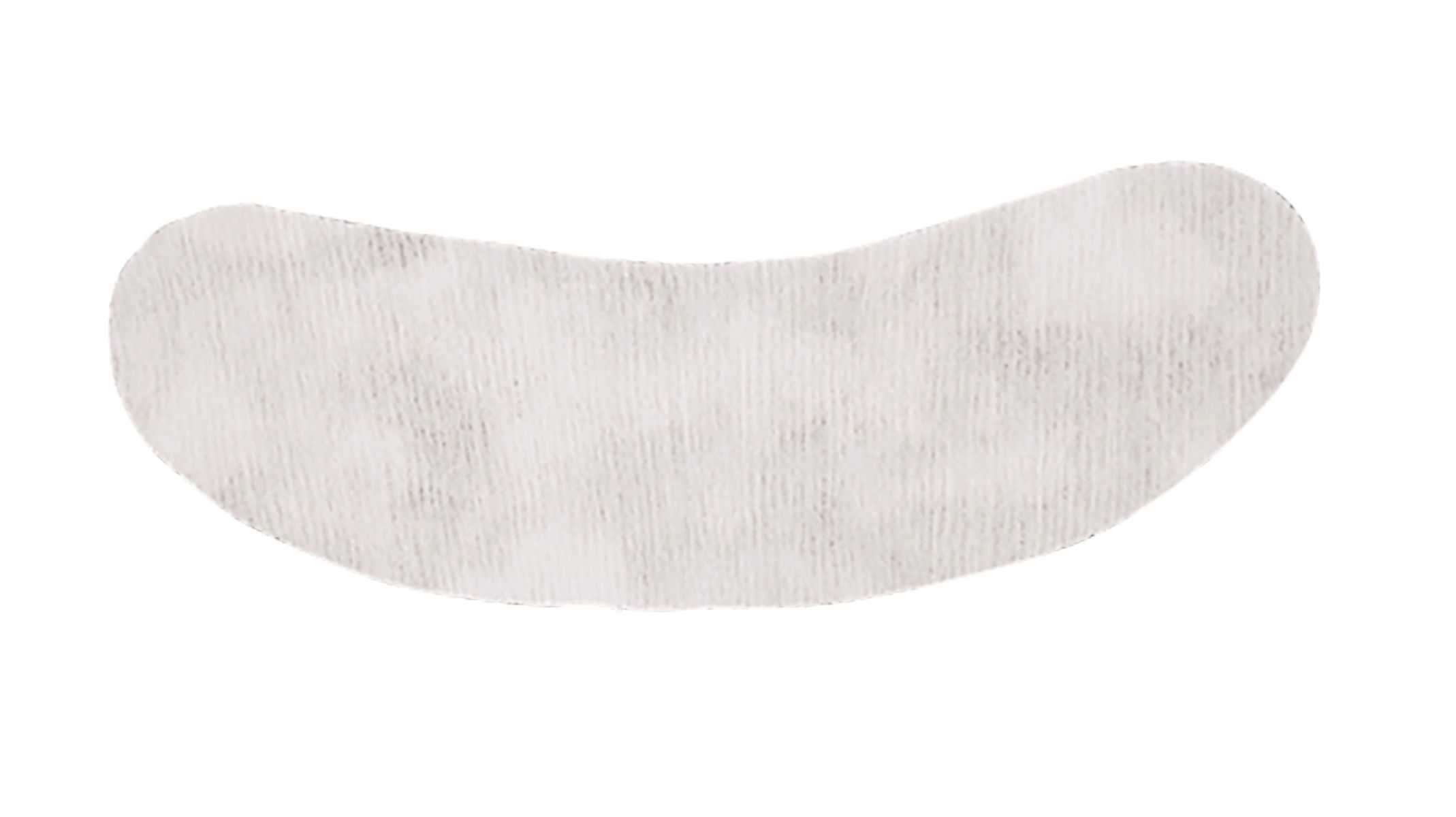 Wit, langwerpig oogpatch. Getextureerd oppervlak.