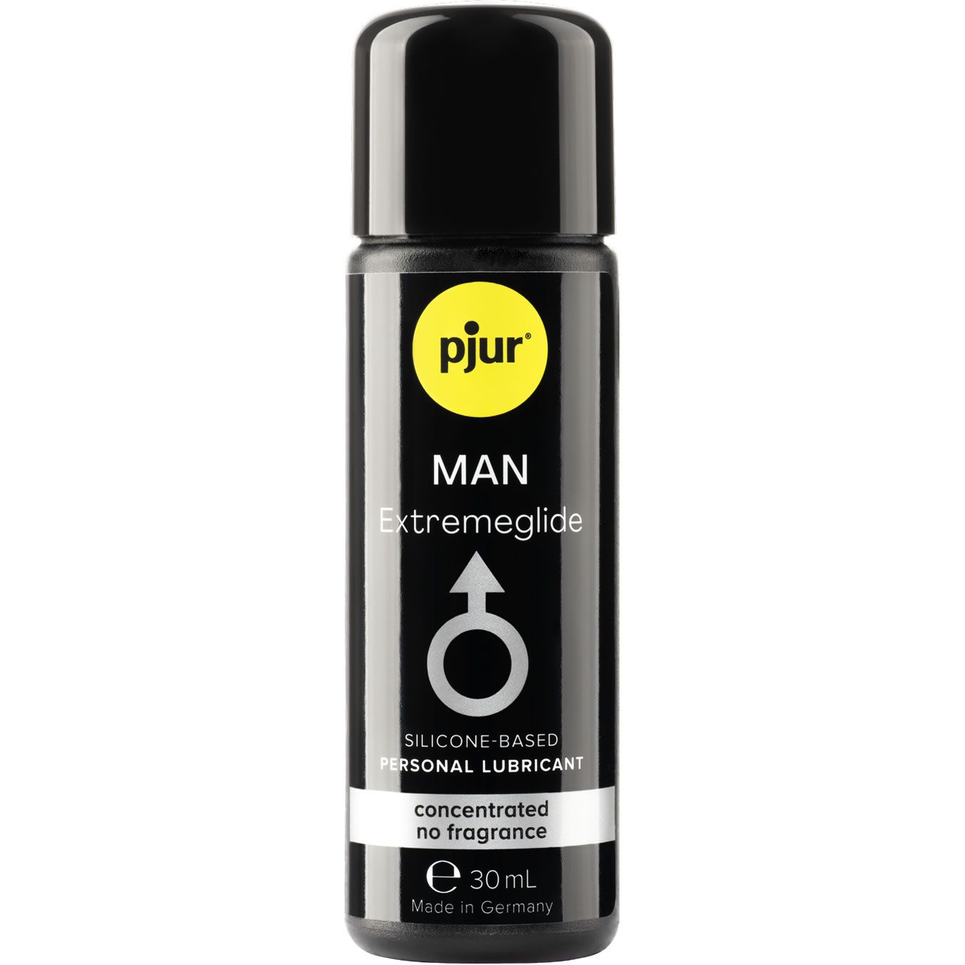 Pjur Man Extremeglide glijmiddel, 30ml flesje, op siliconenbasis, geurloos.