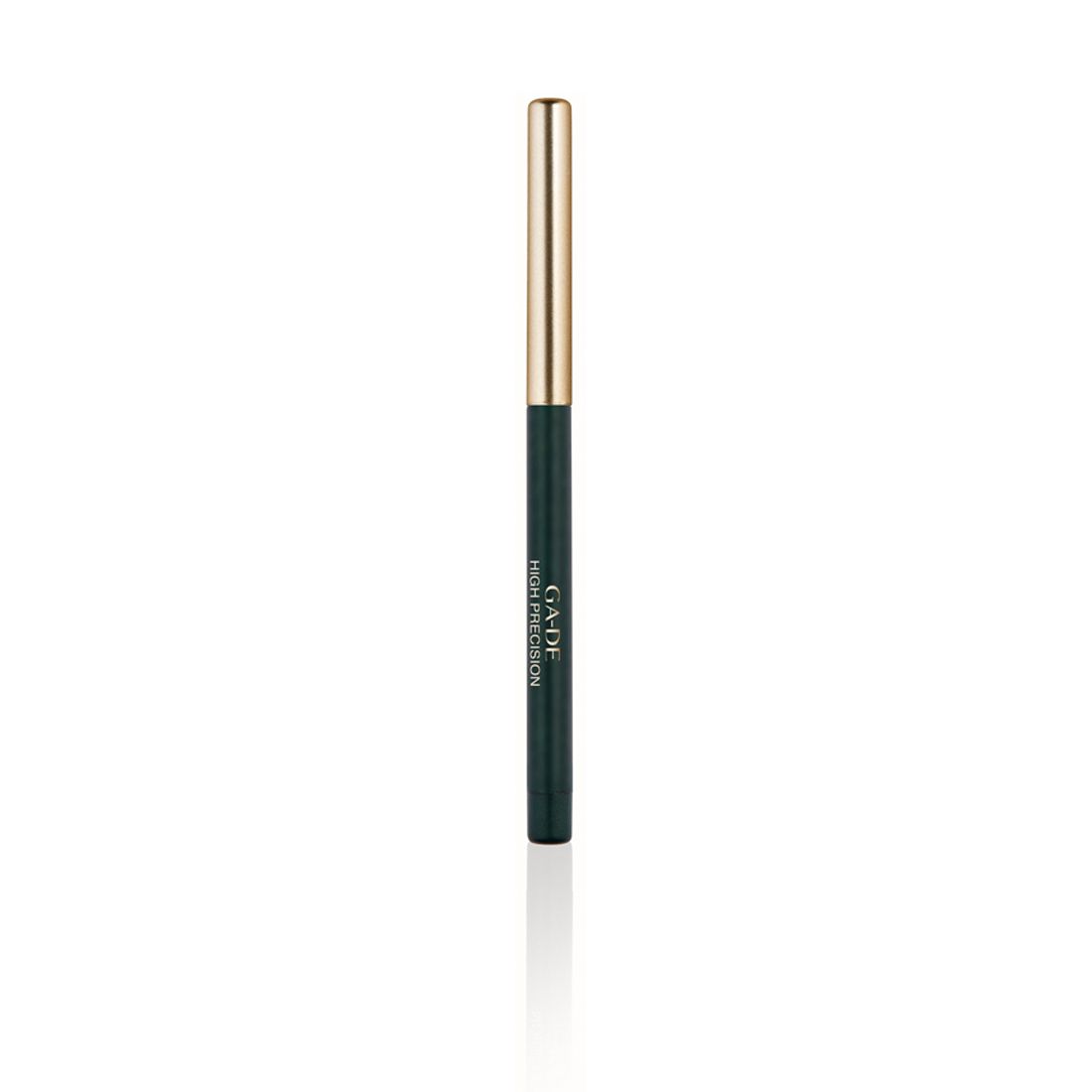 Zwarte eyeliner met gouden dop. Opschrift: GA-DE HIGH PRECISION.
