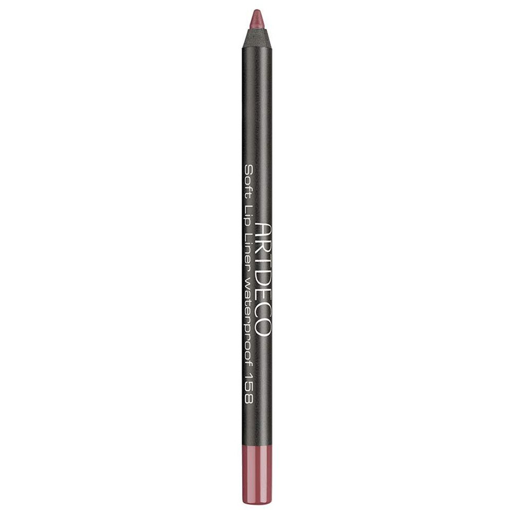 Artdeco Soft Lip Liner Waterproof 158. Crayon à lèvres avec pointe rose et corps noir.