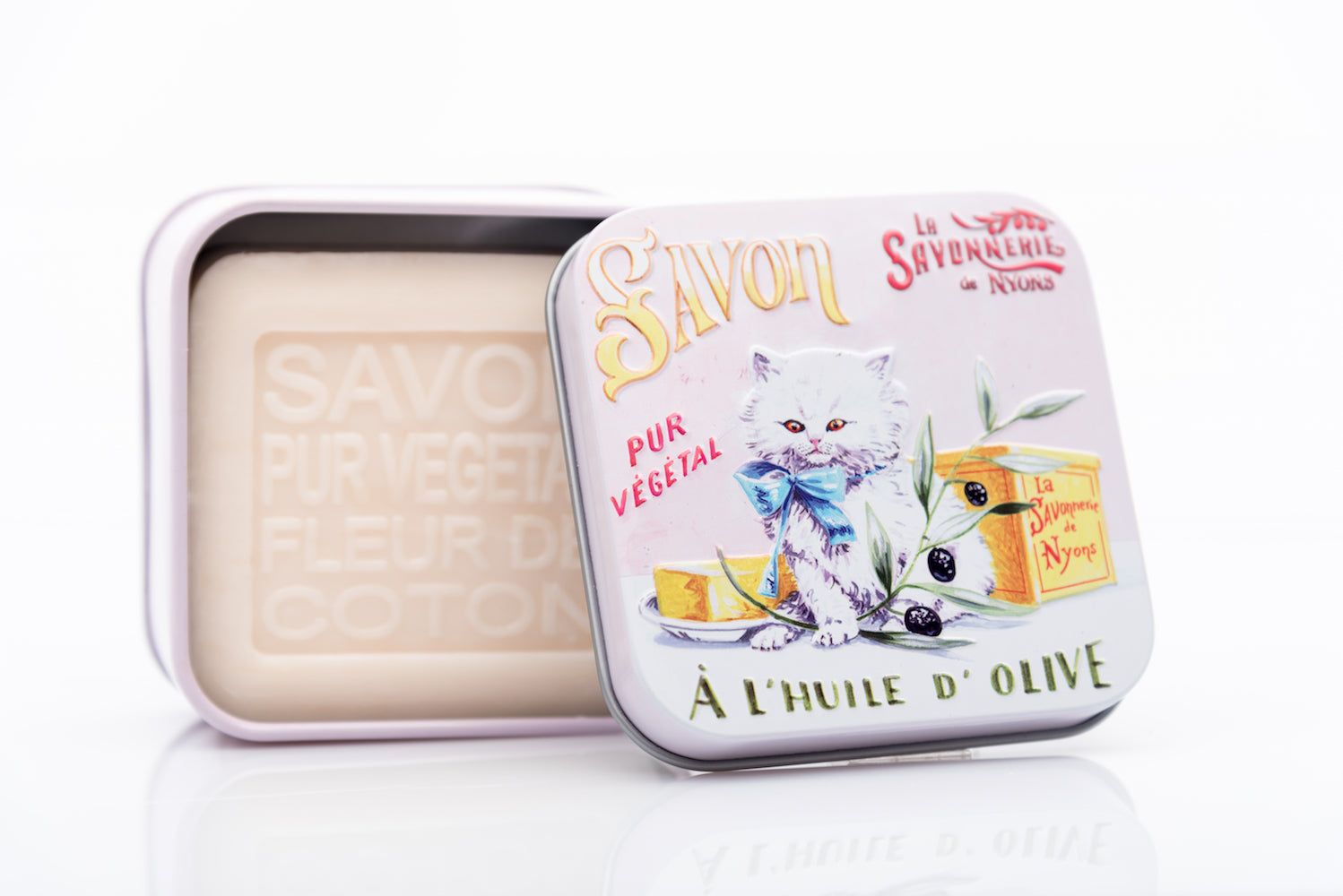 La Savonnerie de Nyons - Coffret métal avec savon "Chatons persans"