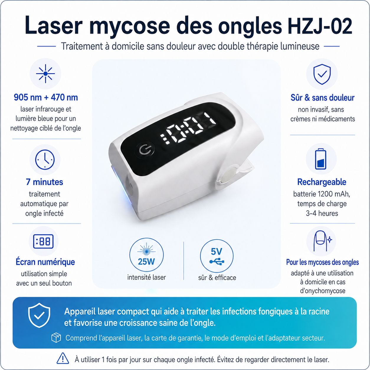 Informations produit pour l'appareil laser HZJ-02.