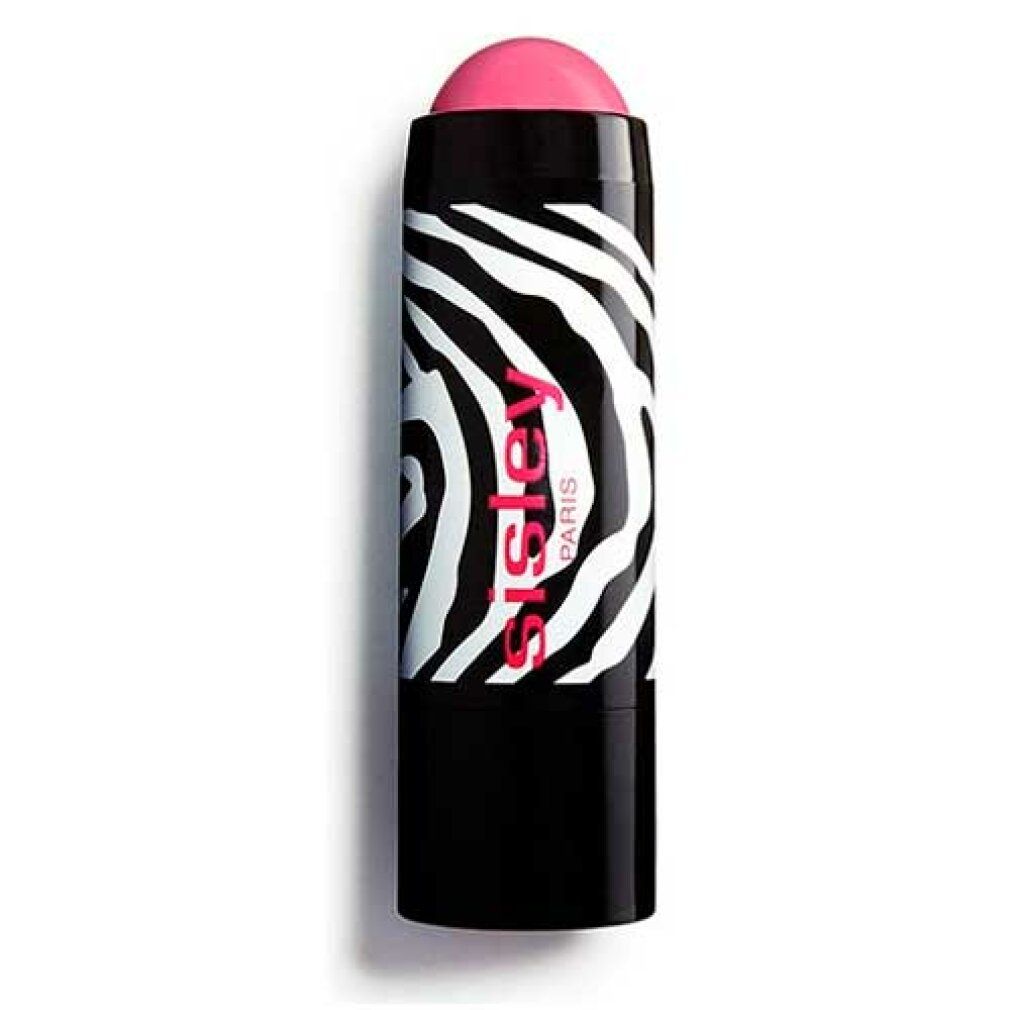 SISLEY PHYTO BLUSH TWIST 02. Bâton noir à motif zébré et blush rose. Marque et nom du produit visibles.