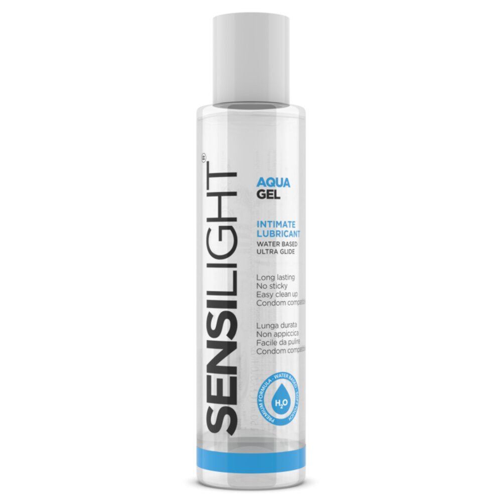 Sensilight Aqua Gel Intiem glijmiddel, waterbasis, ultra glad. Langdurig, niet plakkerig, makkelijk schoon te maken.