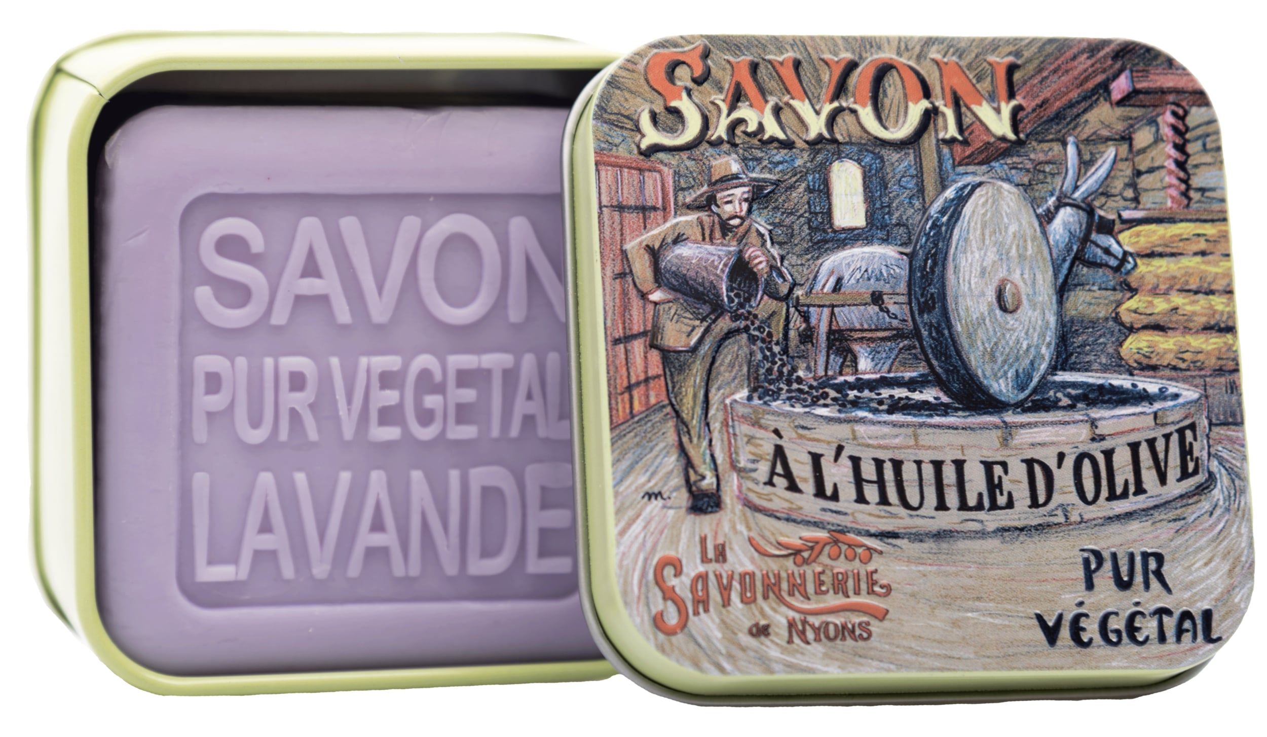 La Savonnerie de Nyons - Metalen doosje met zeep "Molen"