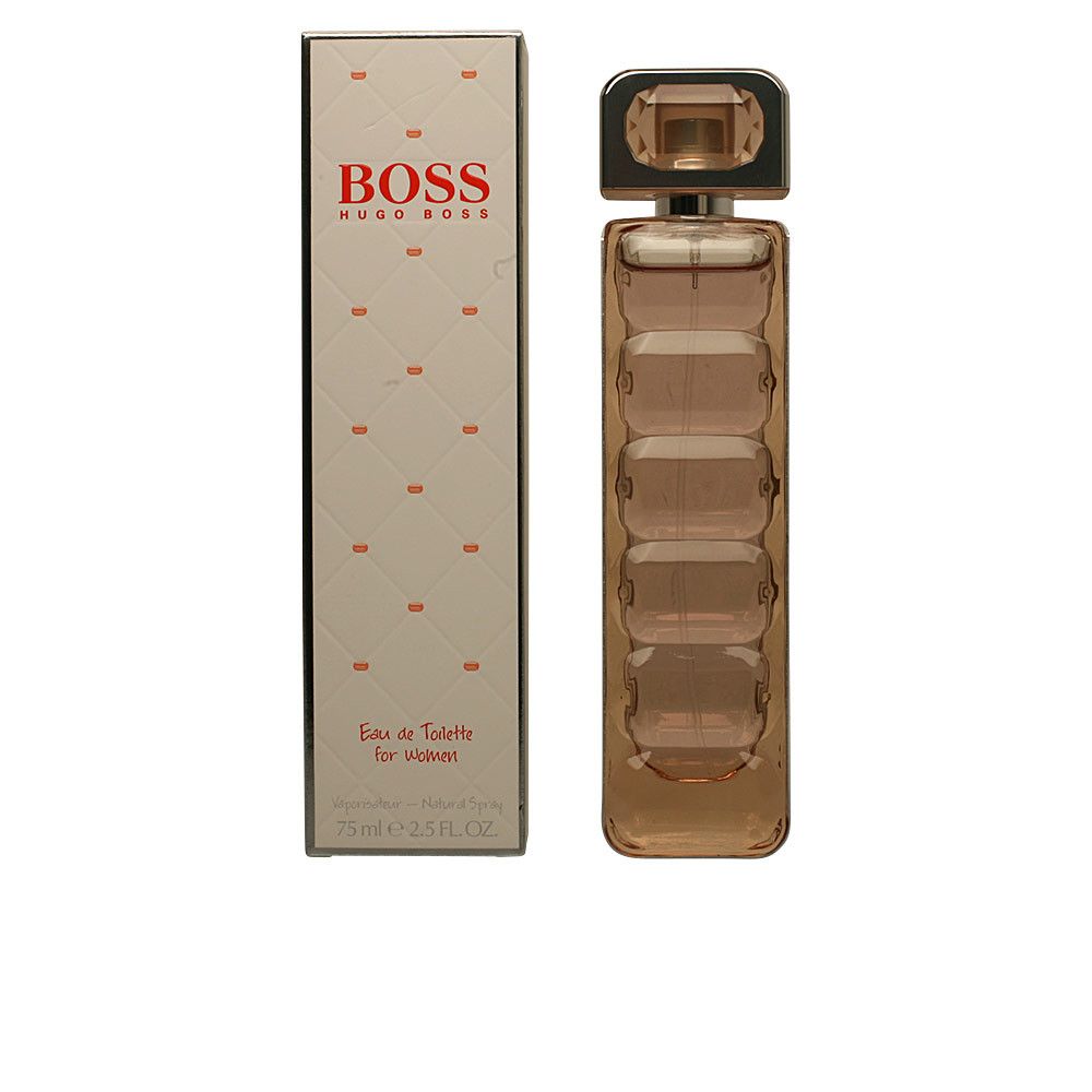 HUGO BOSS ORANGE Eau de Toilette pour femme, 75ml. Flacon et emballage.