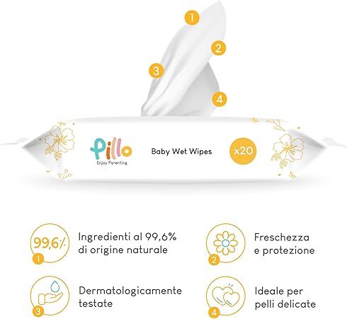 Pillo Baby Lingettes de poche