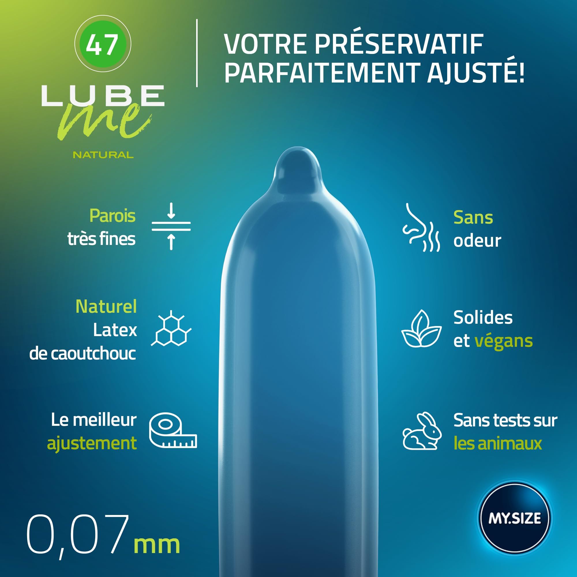 MY.SIZE PRO Préservatifs + LUBE ME Natural + Body Candle Set