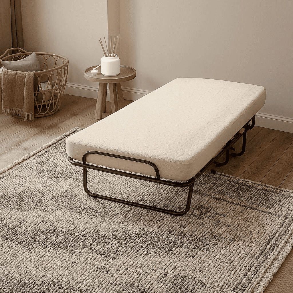 The White Stone Opklapbed met matras 80x190 cm van waterfoam