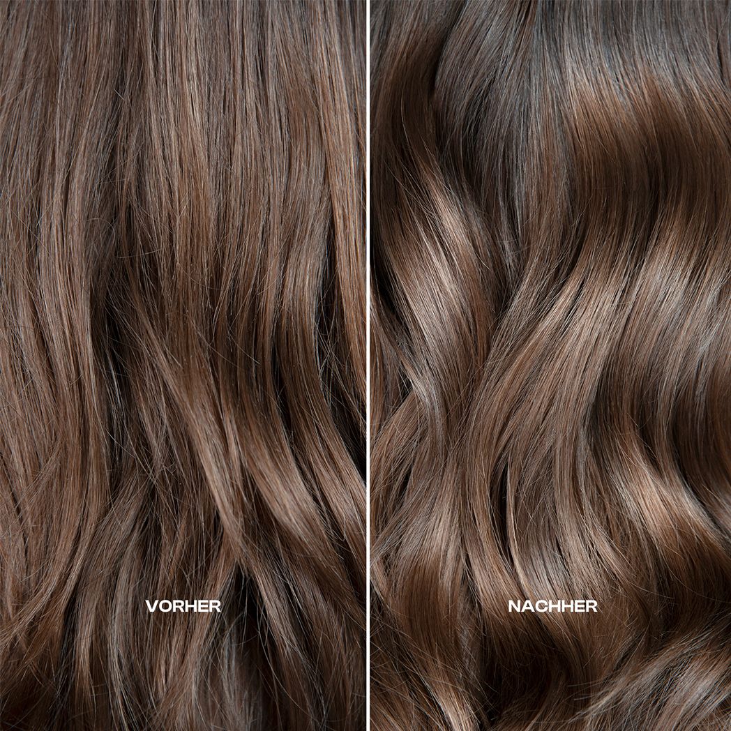 Comparaison de cheveux : Avant et Après. Cheveux brun clair.