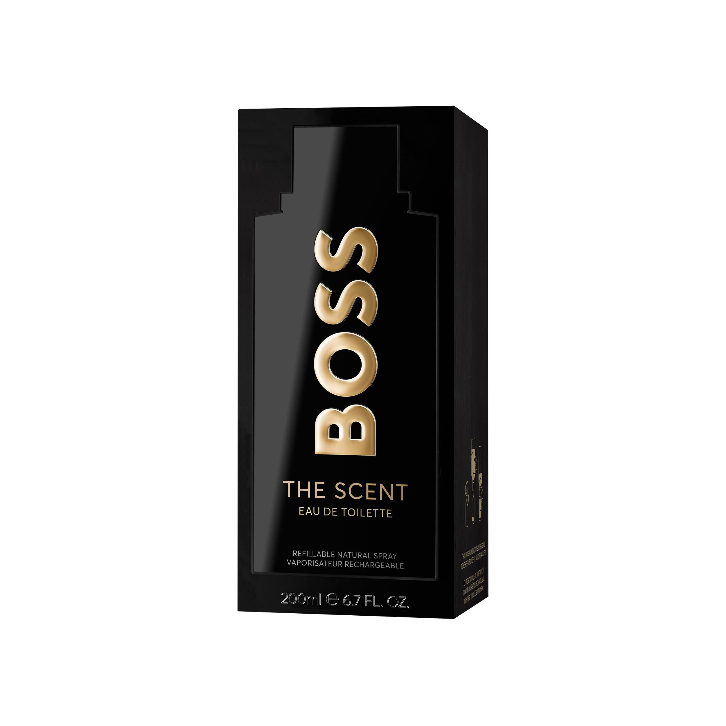 Zwarte verpakking Hugo Boss The Scent Eau de Toilette met gouden tekst.