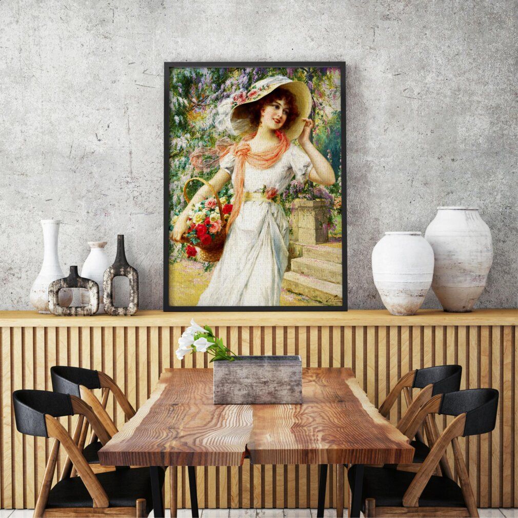 annÉe Puzzle Emile Vernon: jardin fleuri 1000 pièces