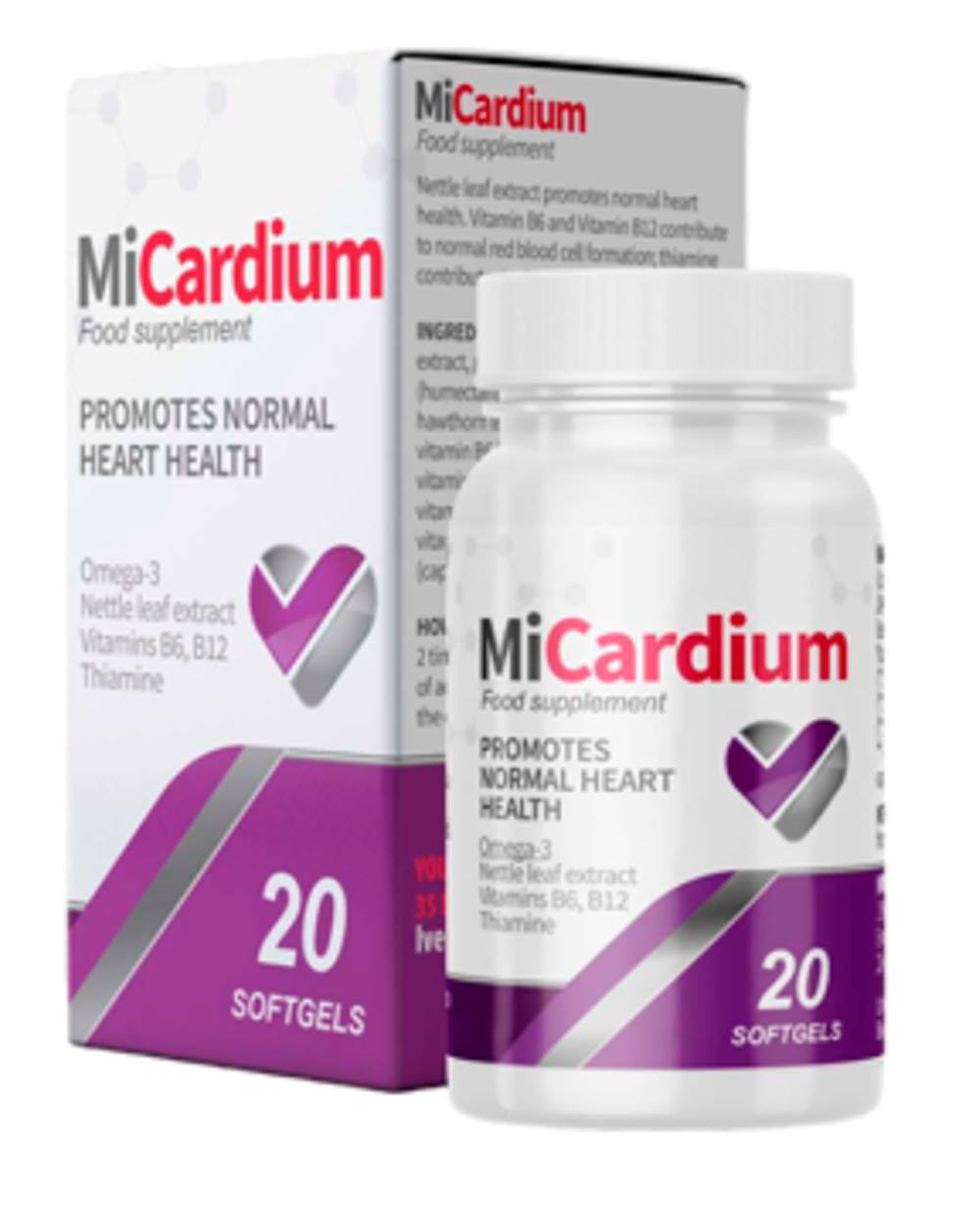 MiCardium met vitamines, levertraan, meidoornbladeren en brandnetel