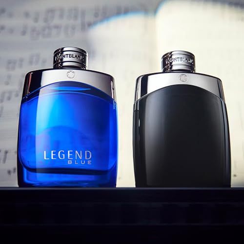 Vijf Montblanc Legend geuren naast elkaar.
