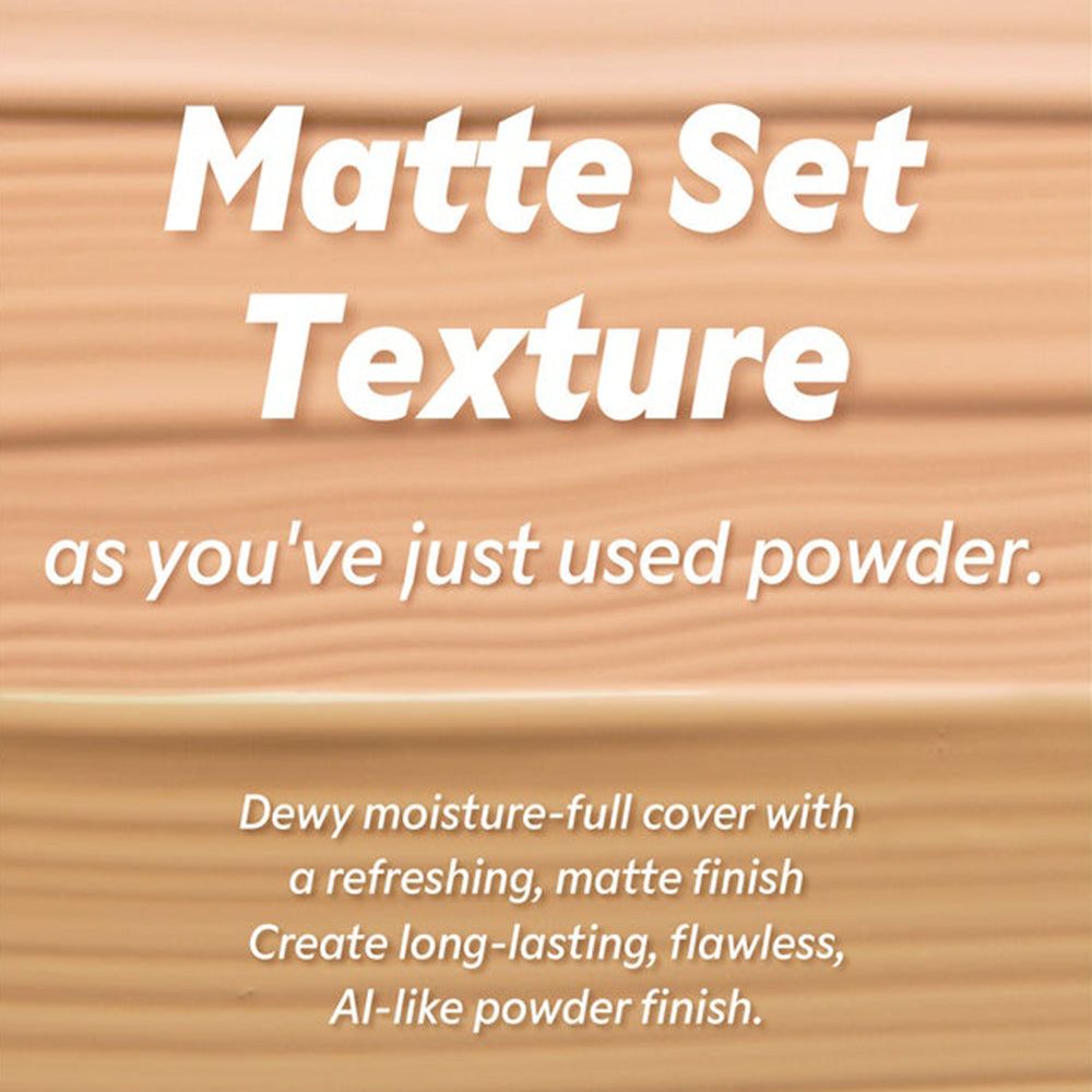 Texte : Matte Set Texture, Couvrance hydratante avec fini mat.