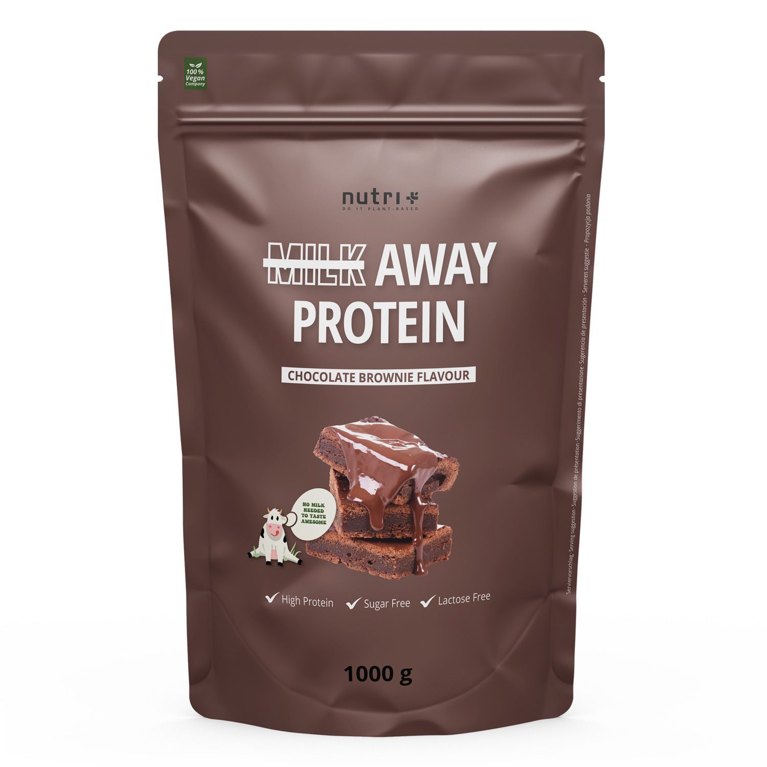 nutri+ Milk Away 1 kg - Poudre de protéines végétalienne sans soja