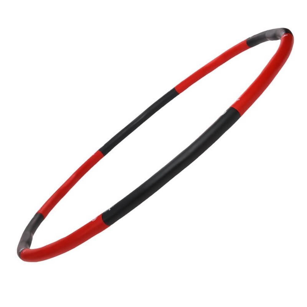 Hoopomania Weight Hoop hula hoop en mousse | 1,5 kg | Rouge/Noir