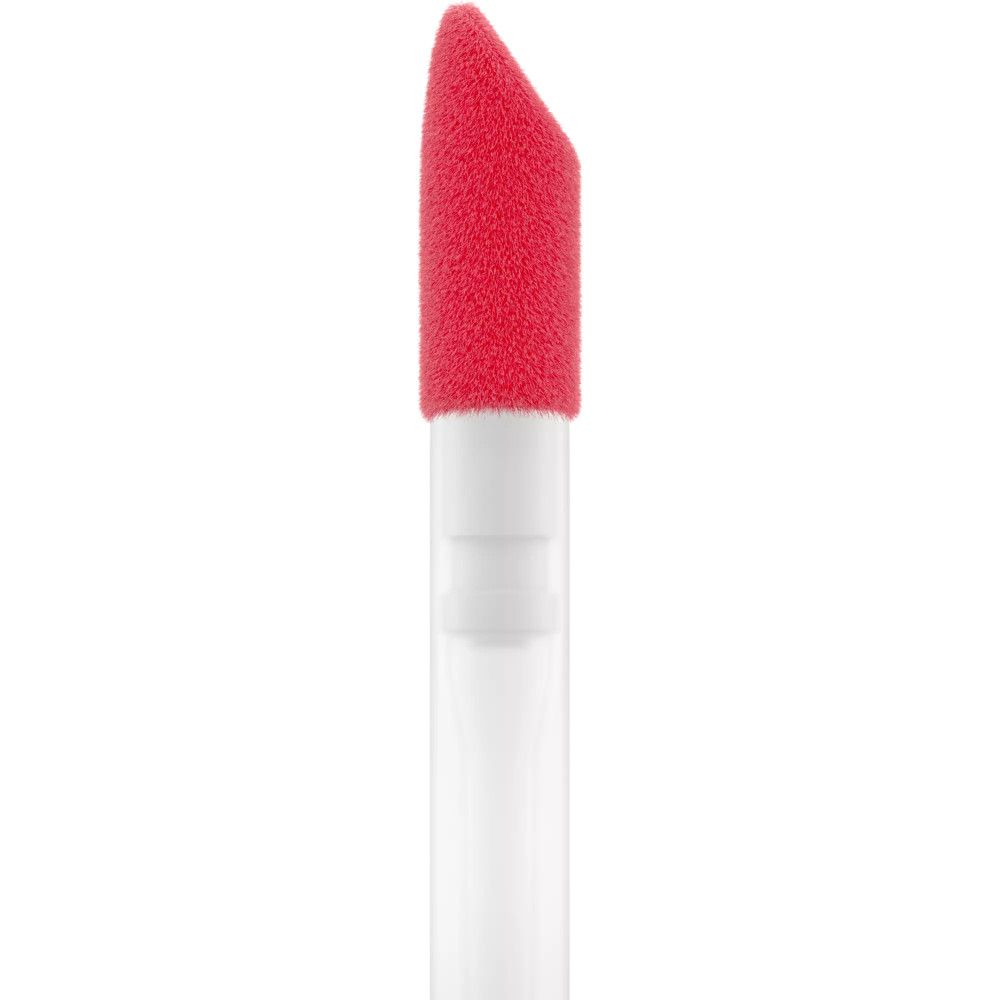 Close-up van de applicator van de Catrice Lip Booster. Roze applicatorpunt.