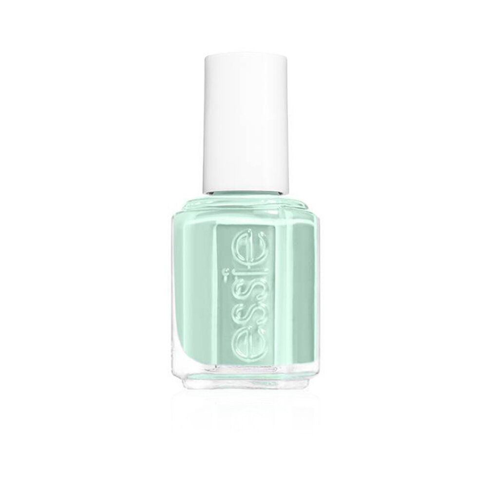 Essie nagellakfles in mintgroen met witte dop.