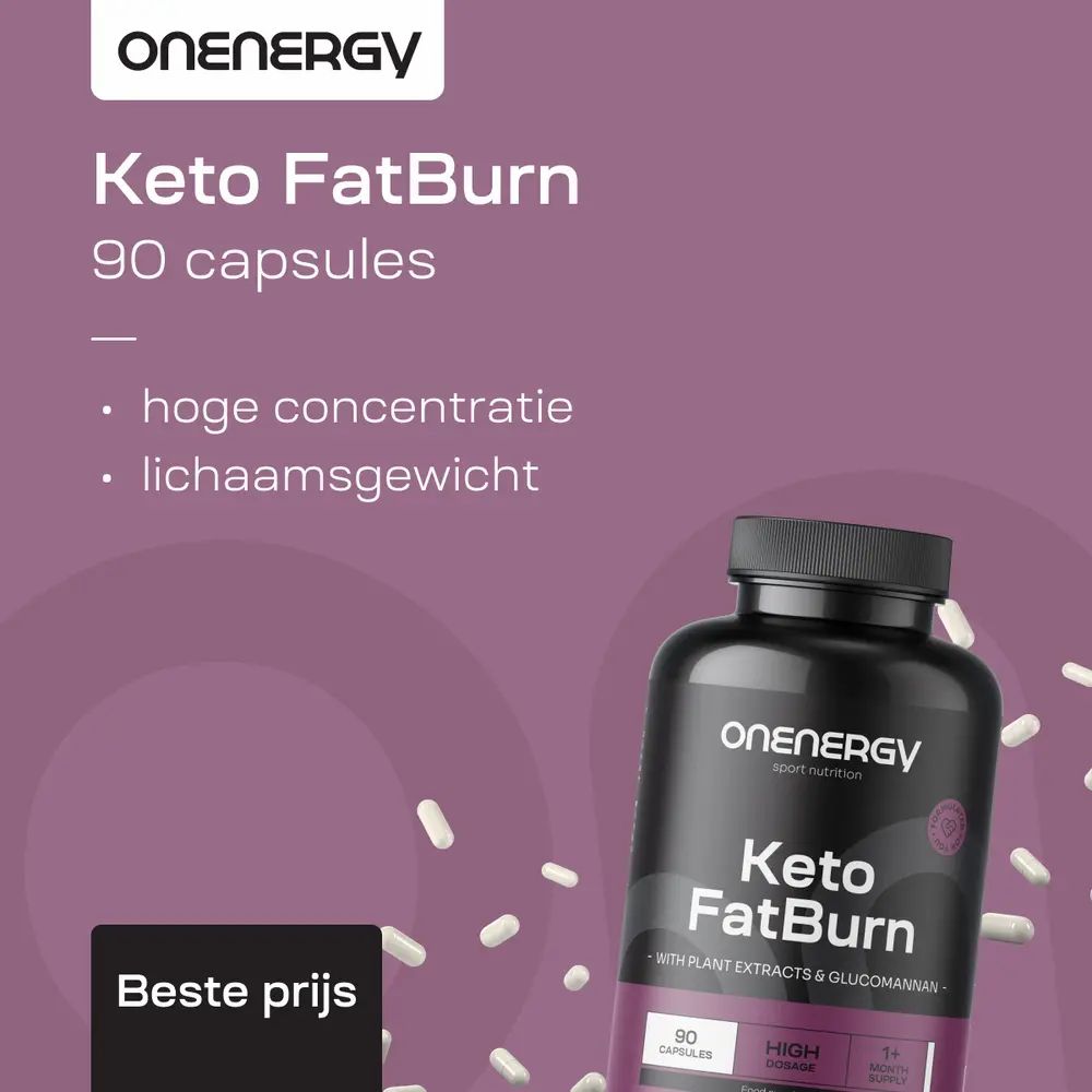 Pot OnEnergy Keto FatBurn, 90 capsules. Hoge concentratie, lichaamsgewicht. "Beste prijs."
