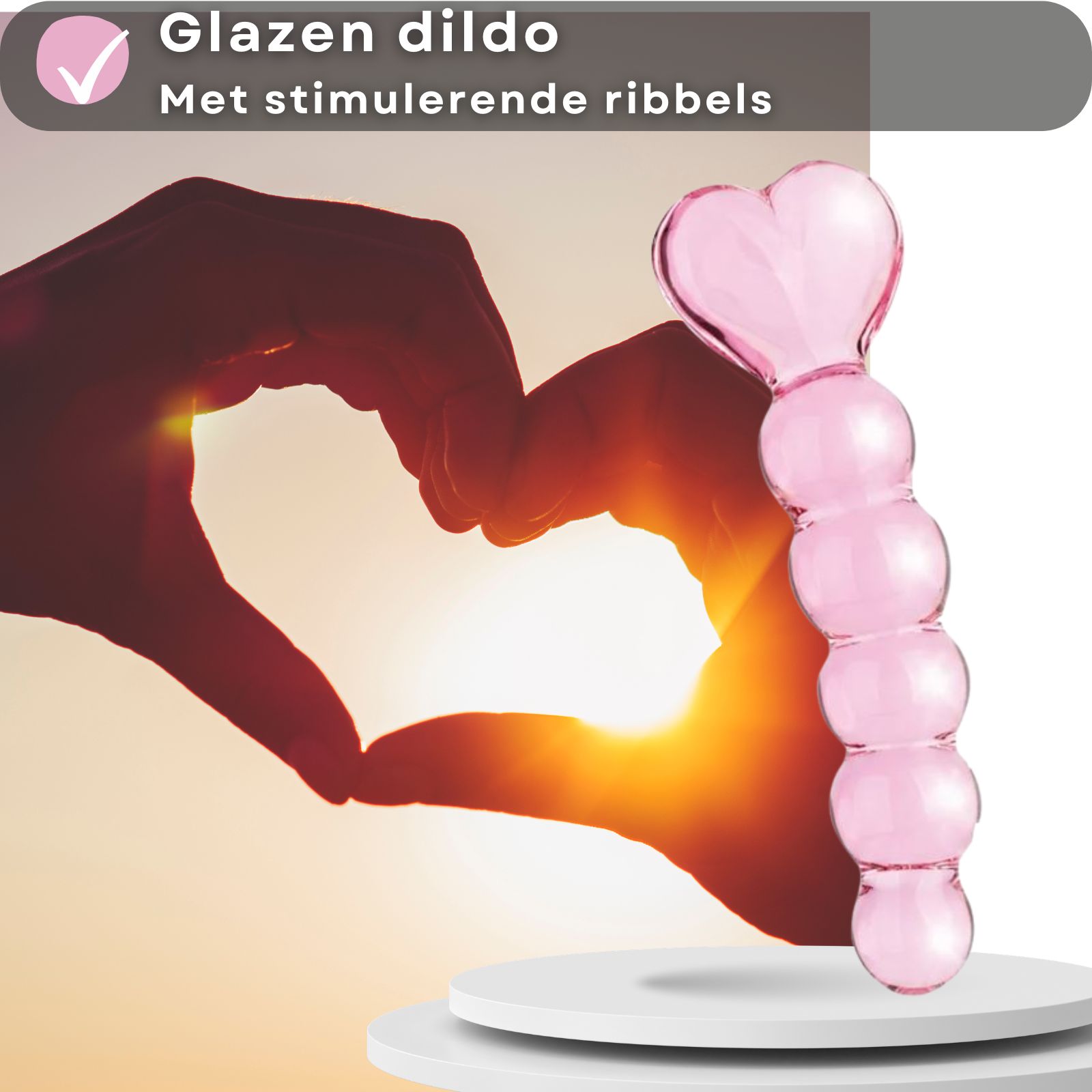 Lovelyness - Glazen dildo - Heart