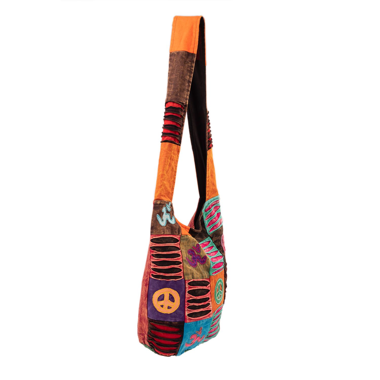 bodhi Om Shanti Tas, Patchwork - veelkleurig
