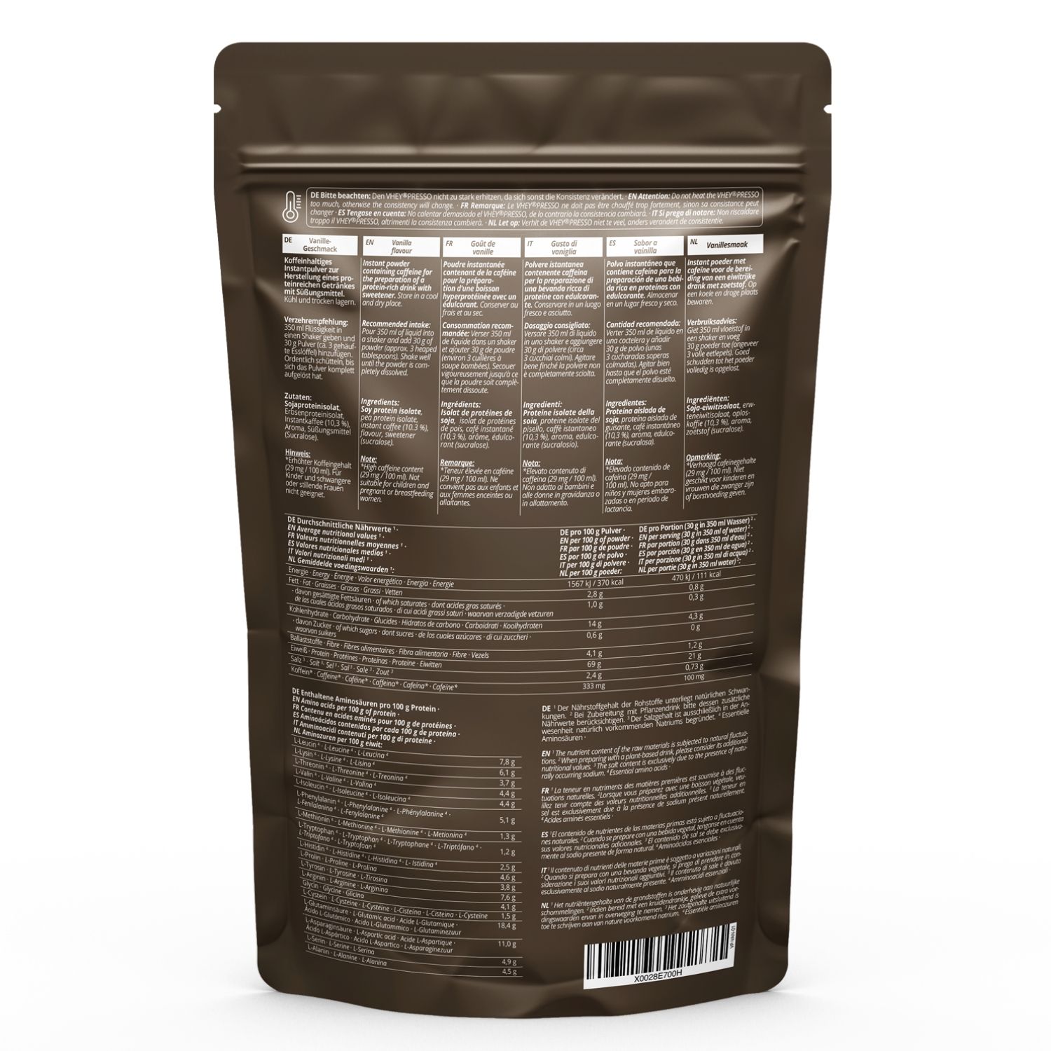 nutri+ Vheypresso Vanilla Eiwitkoffie