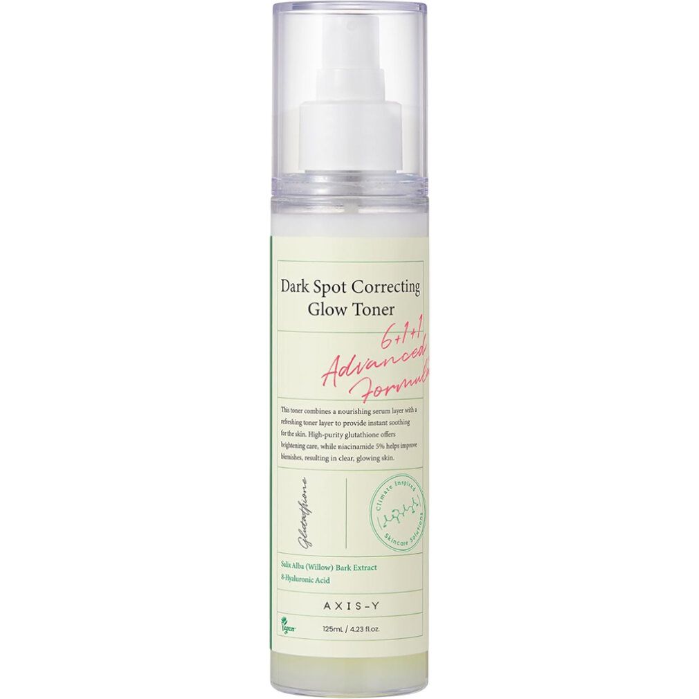 Flacon de toner Axis-Y Dark Spot Correcting Glow avec pompe.