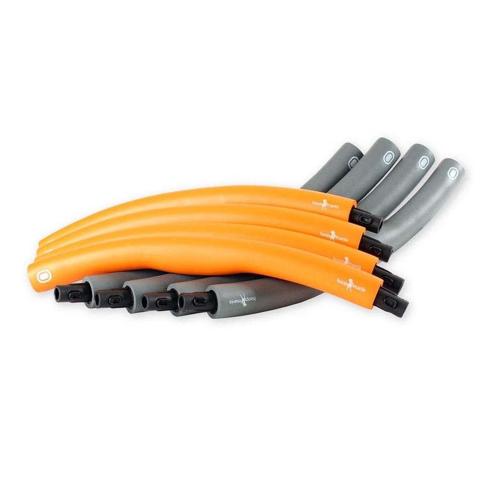 Hoopomania Weight Hoop hula hoop en mousse | 1,5 kg | Orange/Gris