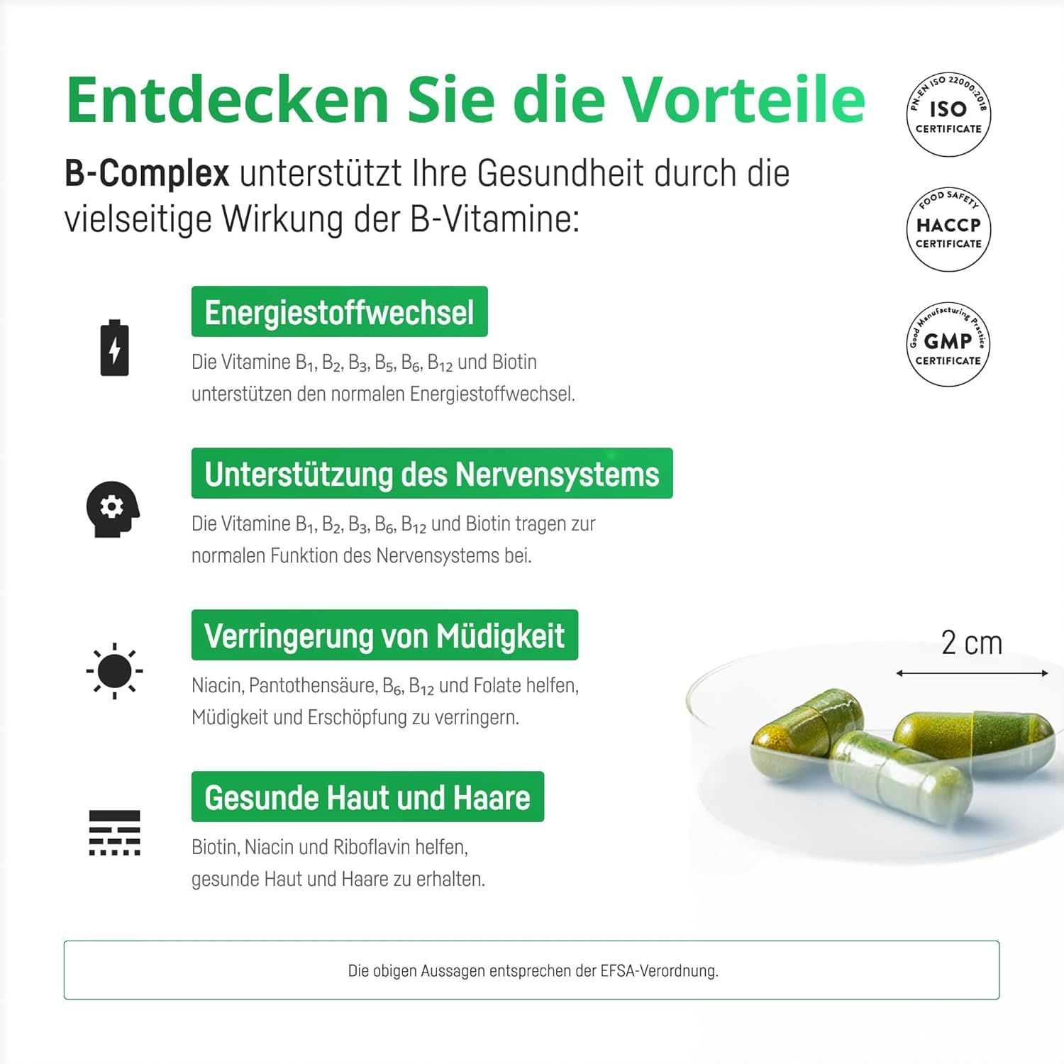 Bio Medical Pharma B-Complex : Avantages et ingrédients, avec certificats ISO, HACCP, GMP.