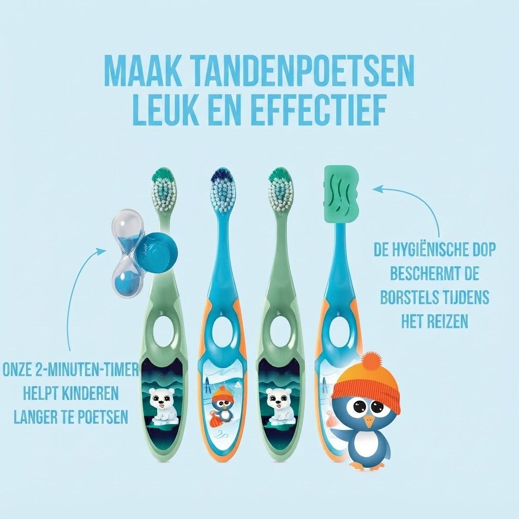 Jordan tandenborstels voor kinderen (3-5 jaar) voor het aanleren van goede mondverzorgingsroutines.
