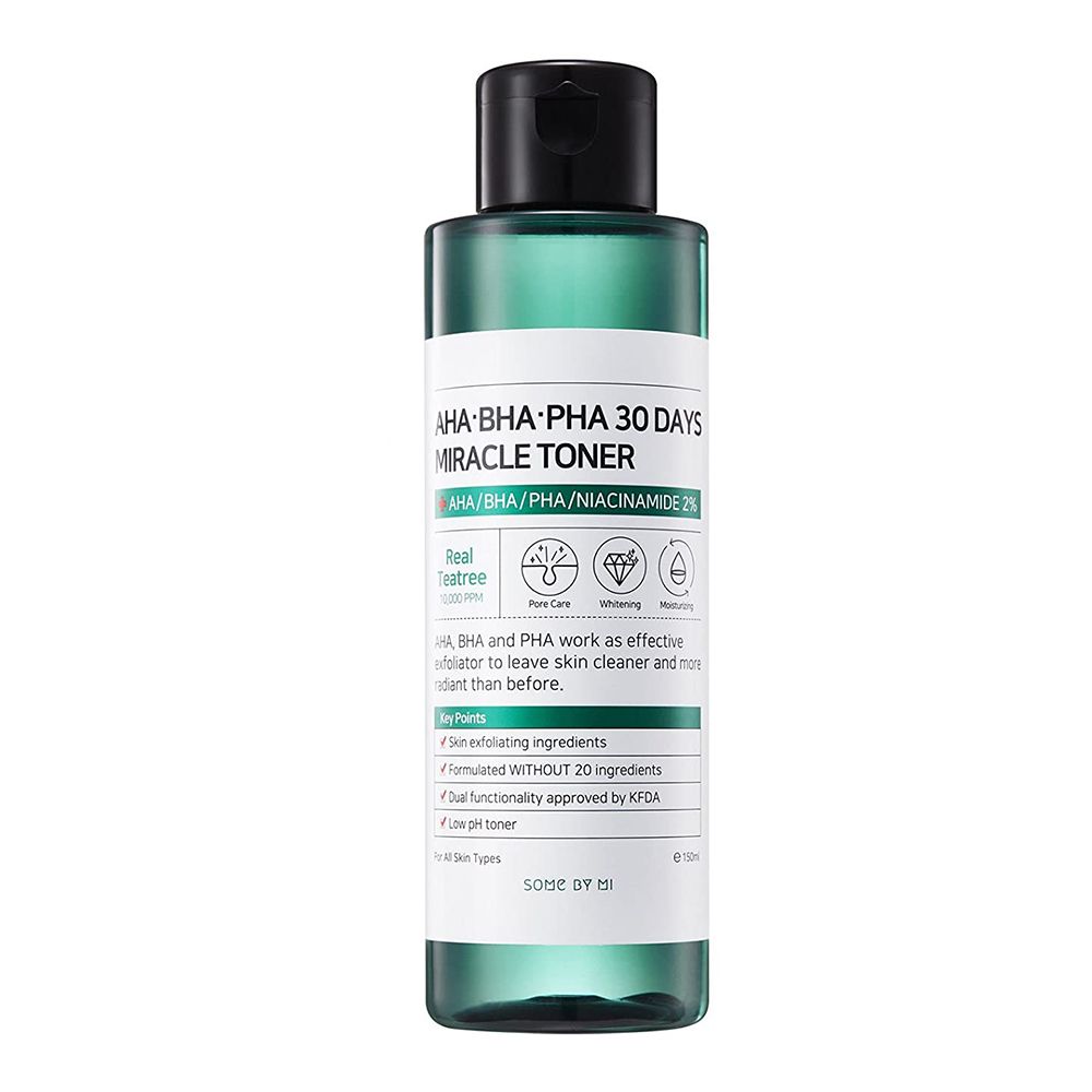 SOMEBYMI AHA-BHA-PHA 30 Days Miracle Toner fles met zwarte dop.