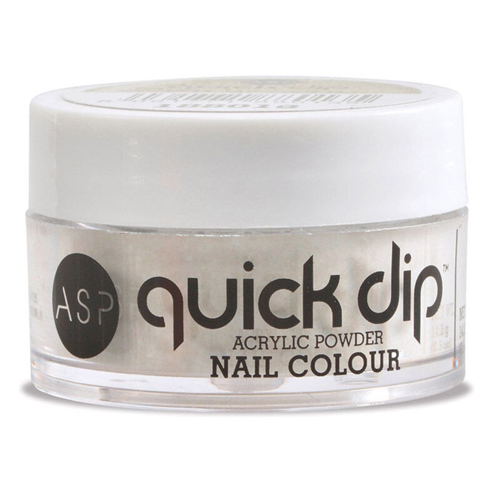 Récipient rond et clair. ASP Quick Dip poudre acrylique. Couvercle et récipient transparents.