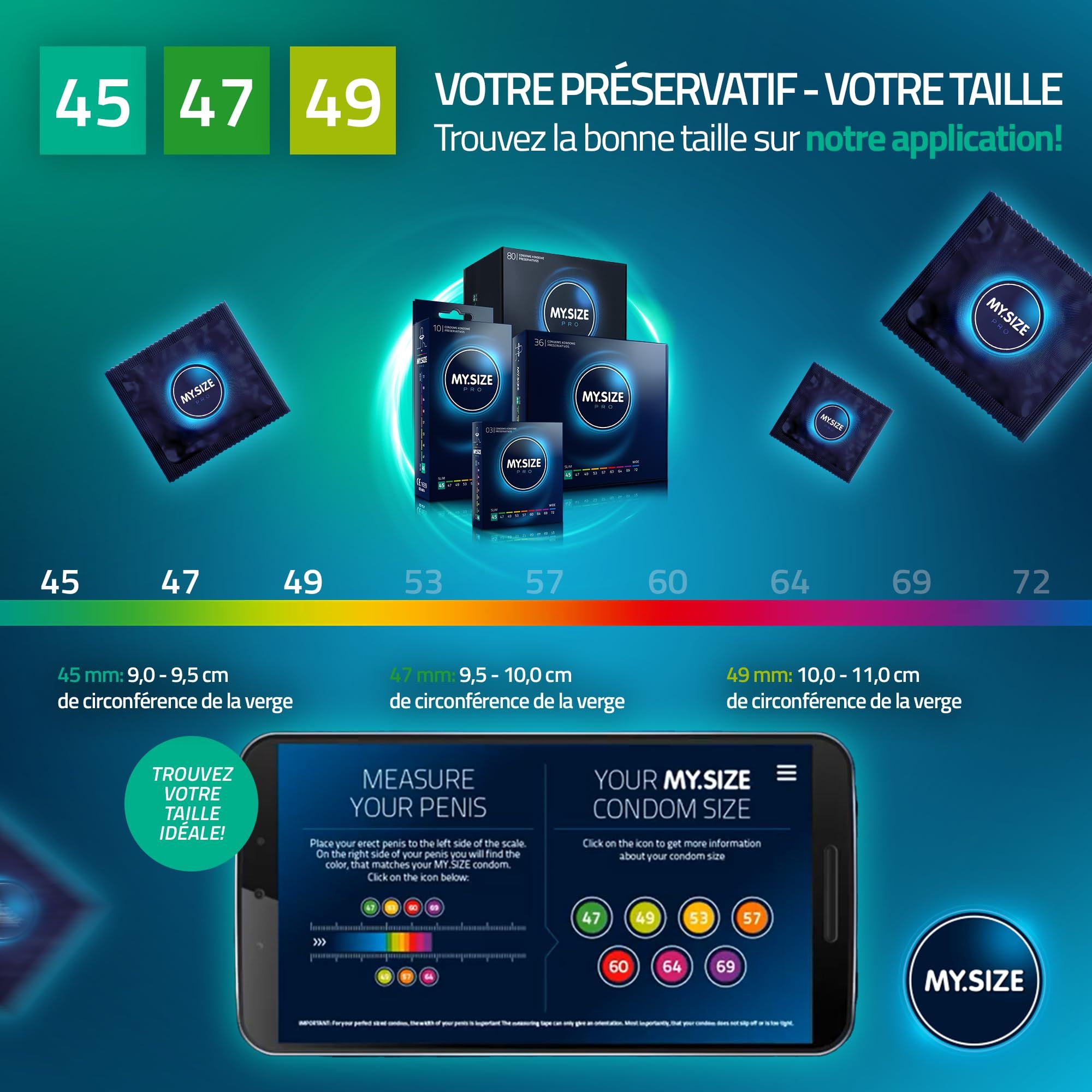 Couple s'enlaçant, avec icônes : individualité, facilité d'utilisation, durabilité, qualité.