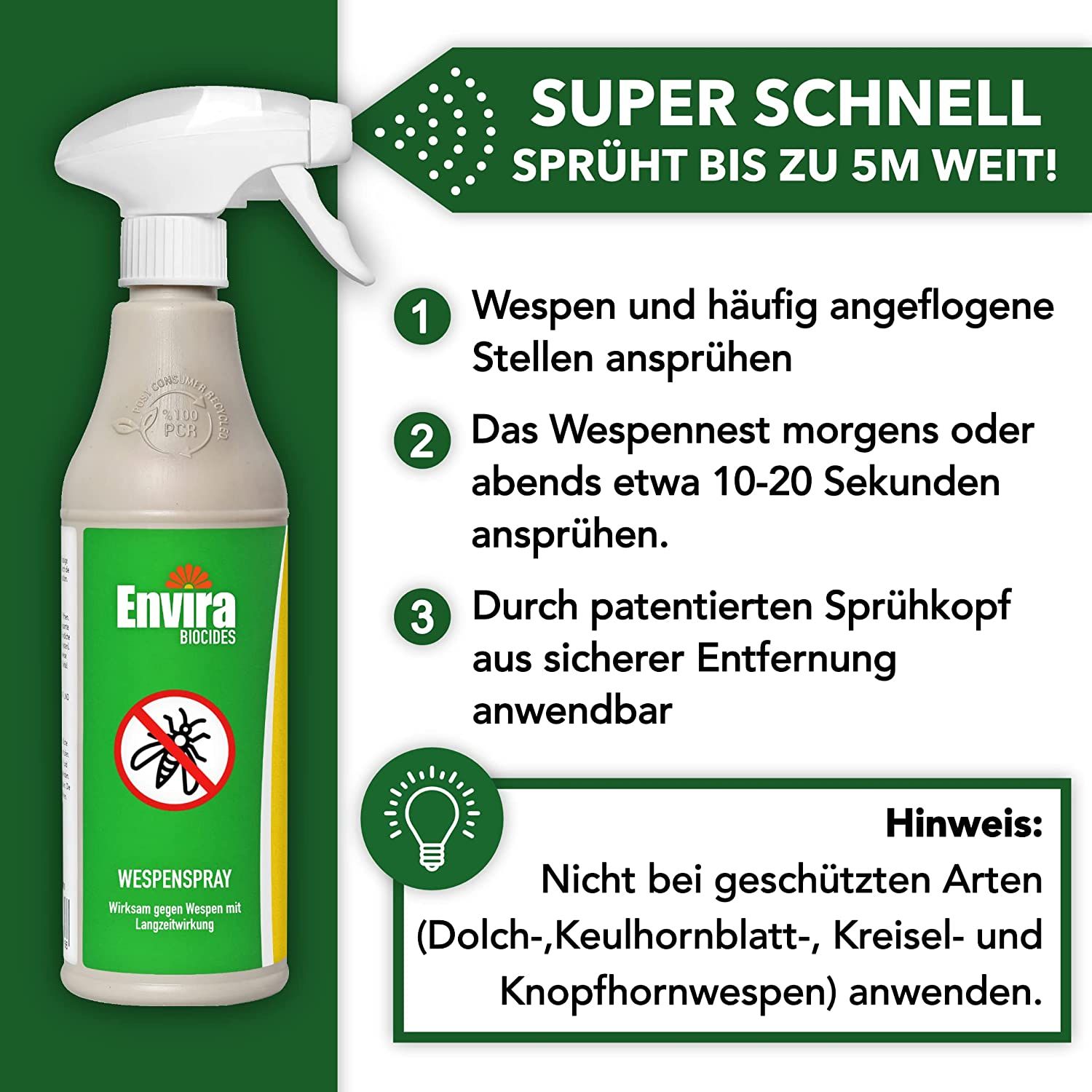 Envira Spray Anti-Guêpes avec Recharge