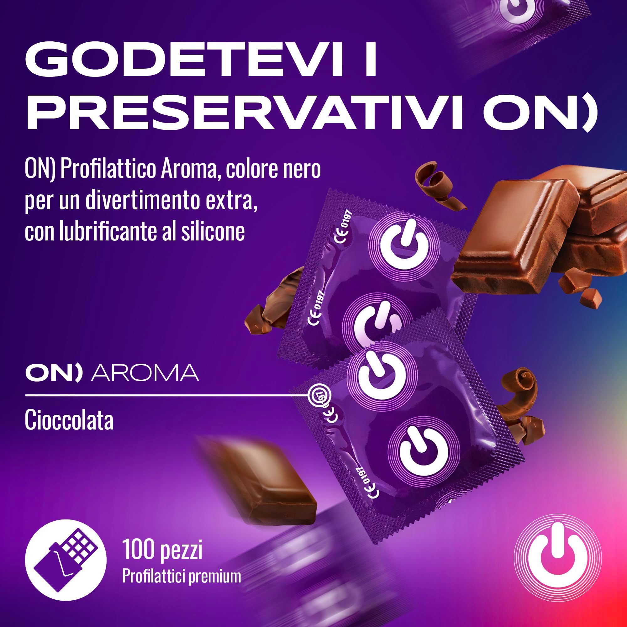 ON) Chocolade condooms, zwart, 100 stuks in zak.
