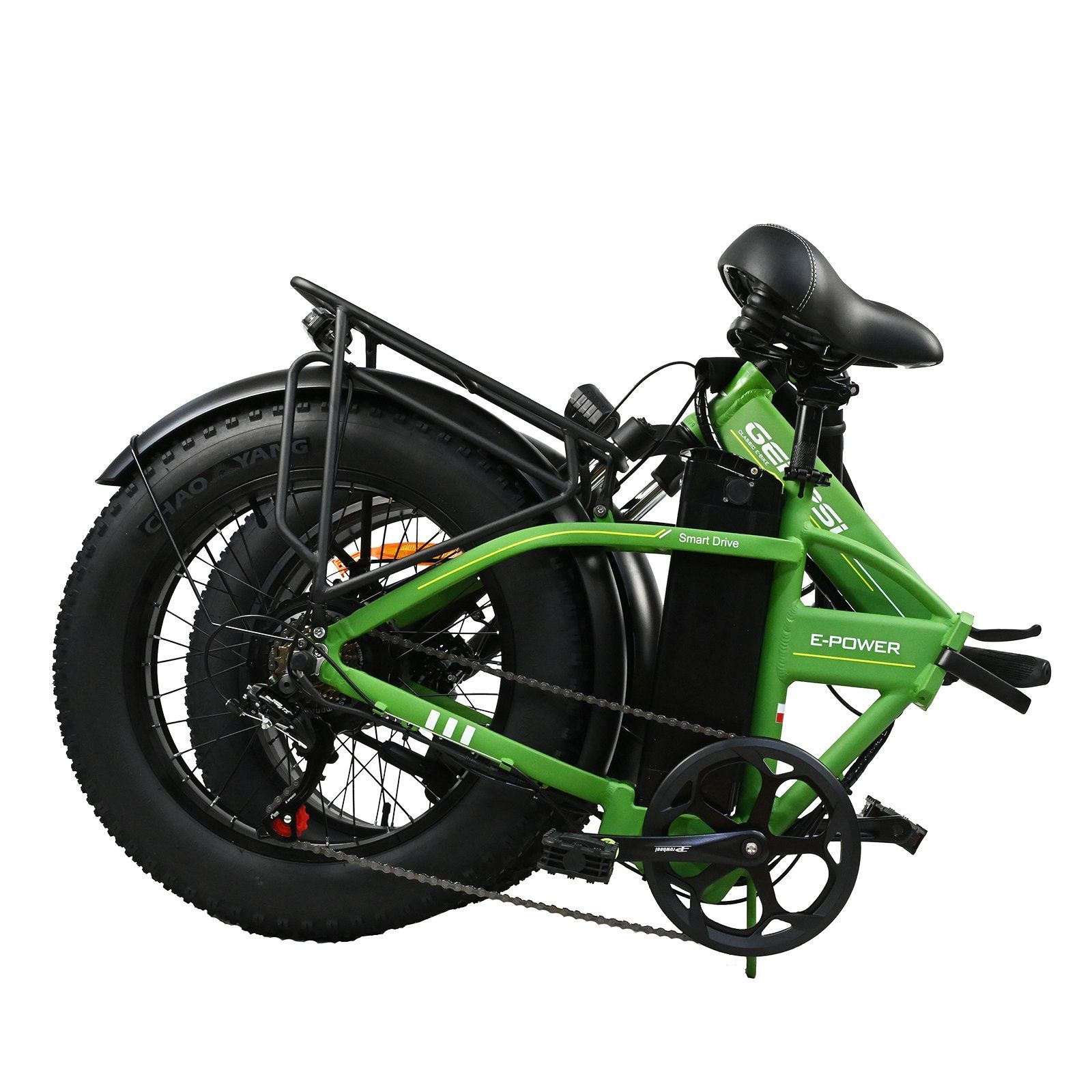 BAOLUJIE DZ2002 Vélo électrique à gros pneus pour adultes, batterie amovible 48 V 16 Ah