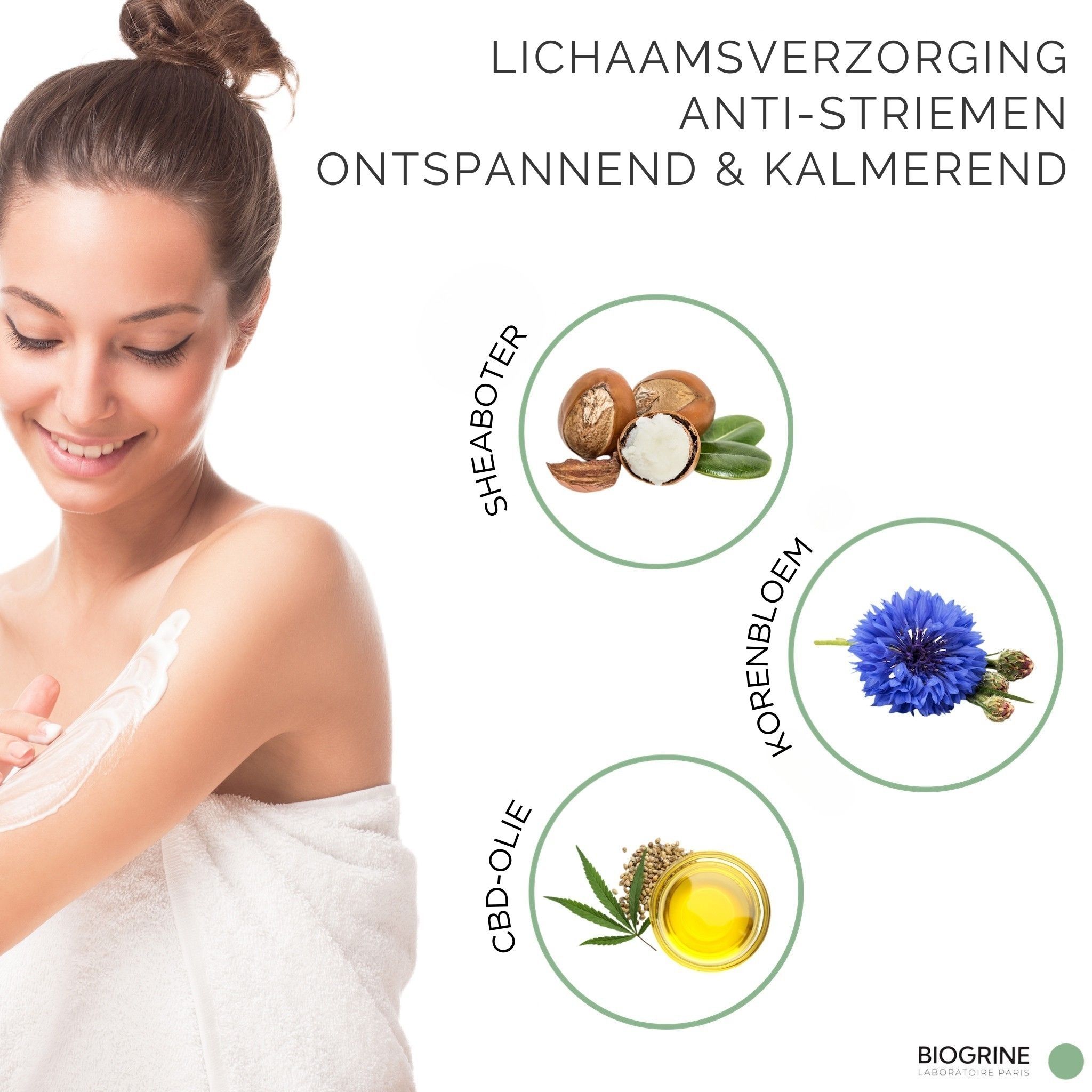 BIOGRINE Hydraterende bodymilk "HARMONY" – CBD, bijenwas en sheaboter