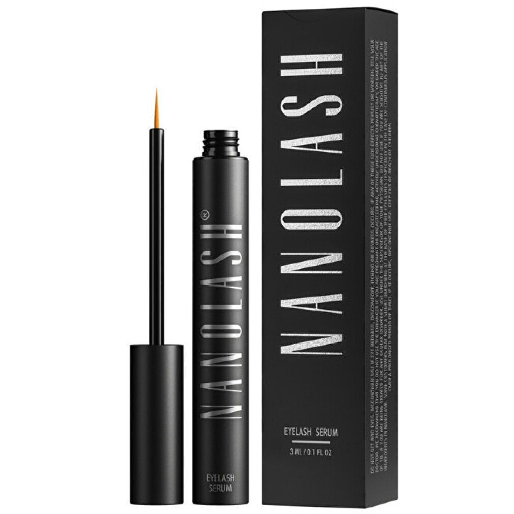 Sérum pour cils Nanolash, flacon et emballage.