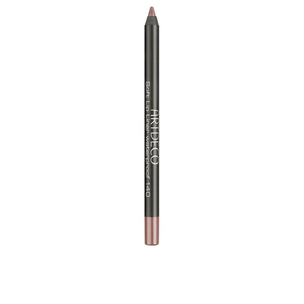 Lipliner potlood. Zwart, met productnaam en kleurnummer. Punt en uiteinde roze.