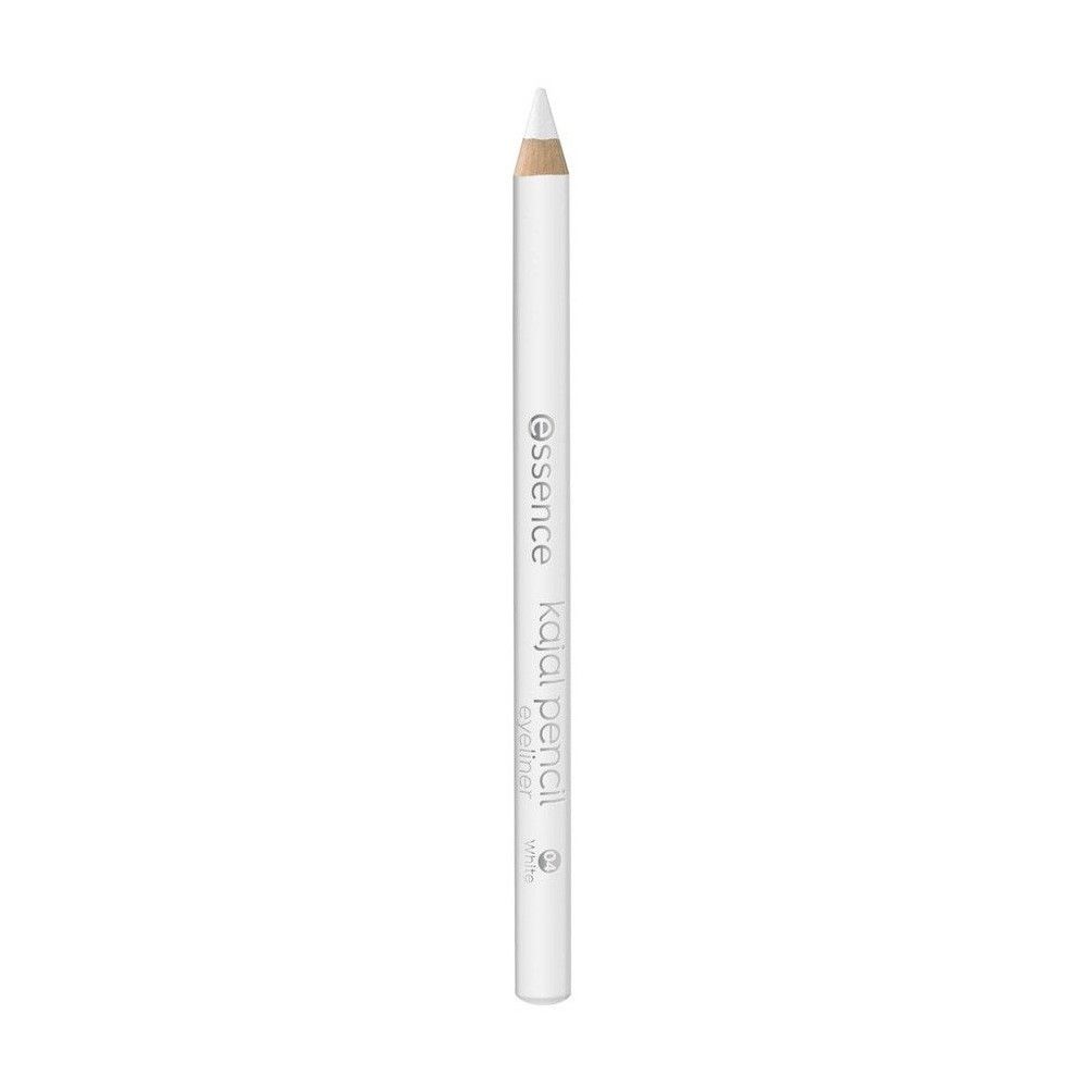 Crayon Kajal blanc avec pointe blanche. Inscription: Essence Kajal Pencil.