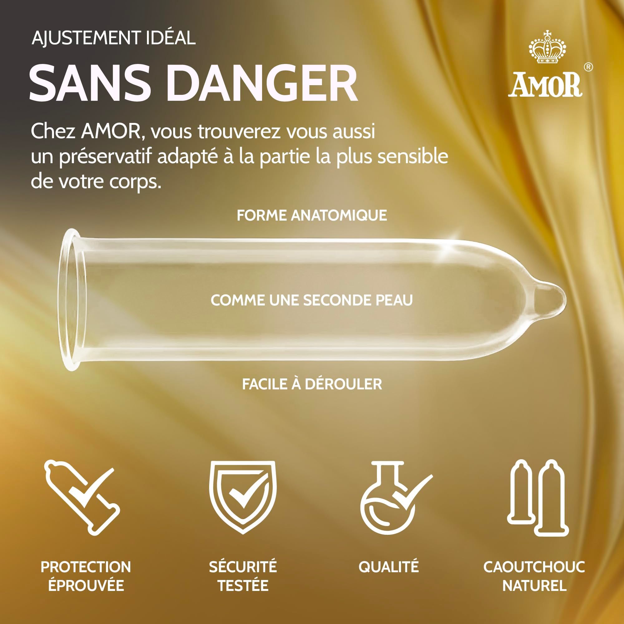 Amor: Extra hydraté, couleurs naturelles, sans odeur, vegan, non testé sur animaux. Depuis 1968.