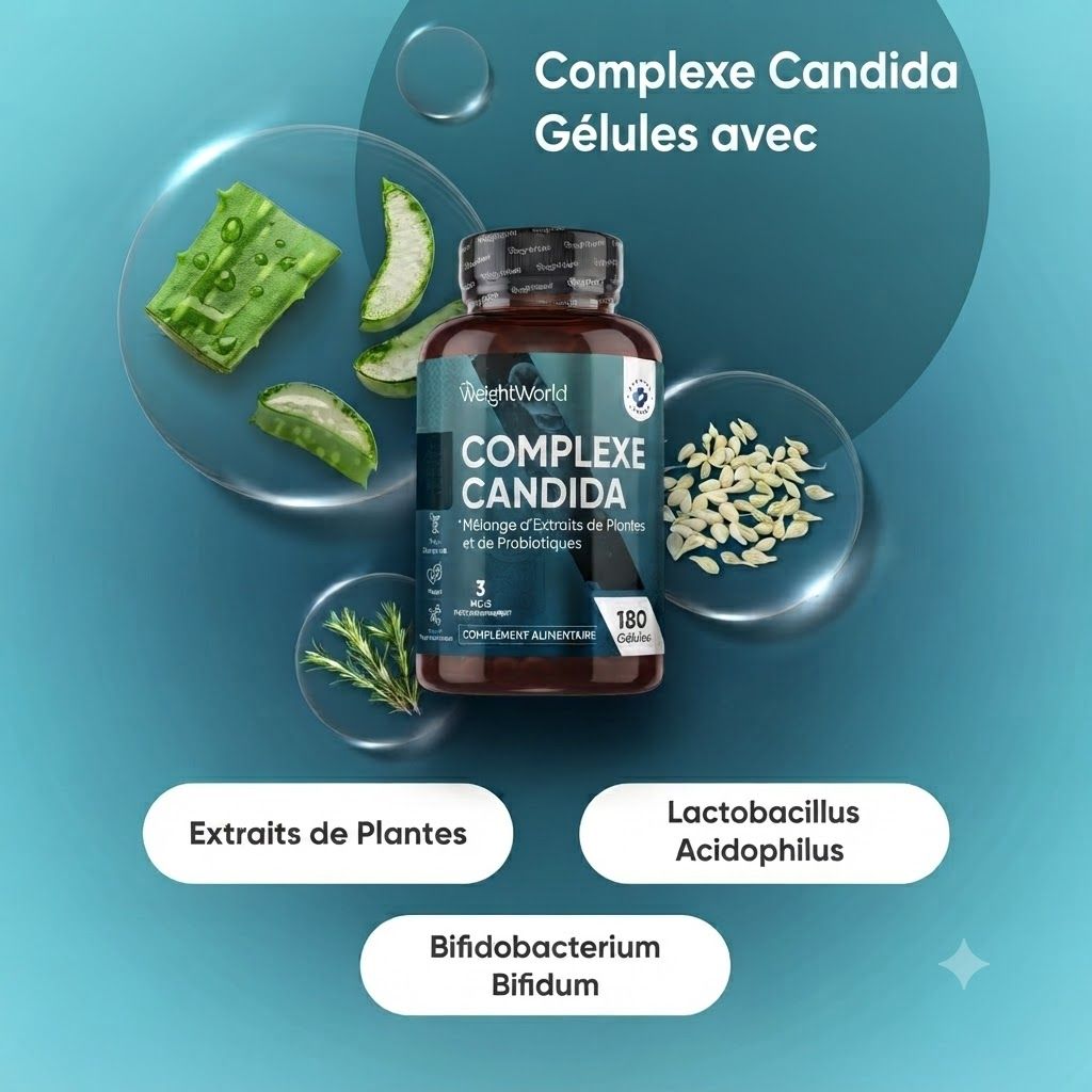 WeightWorld Complexe Candida Gélules, 180 gélules.